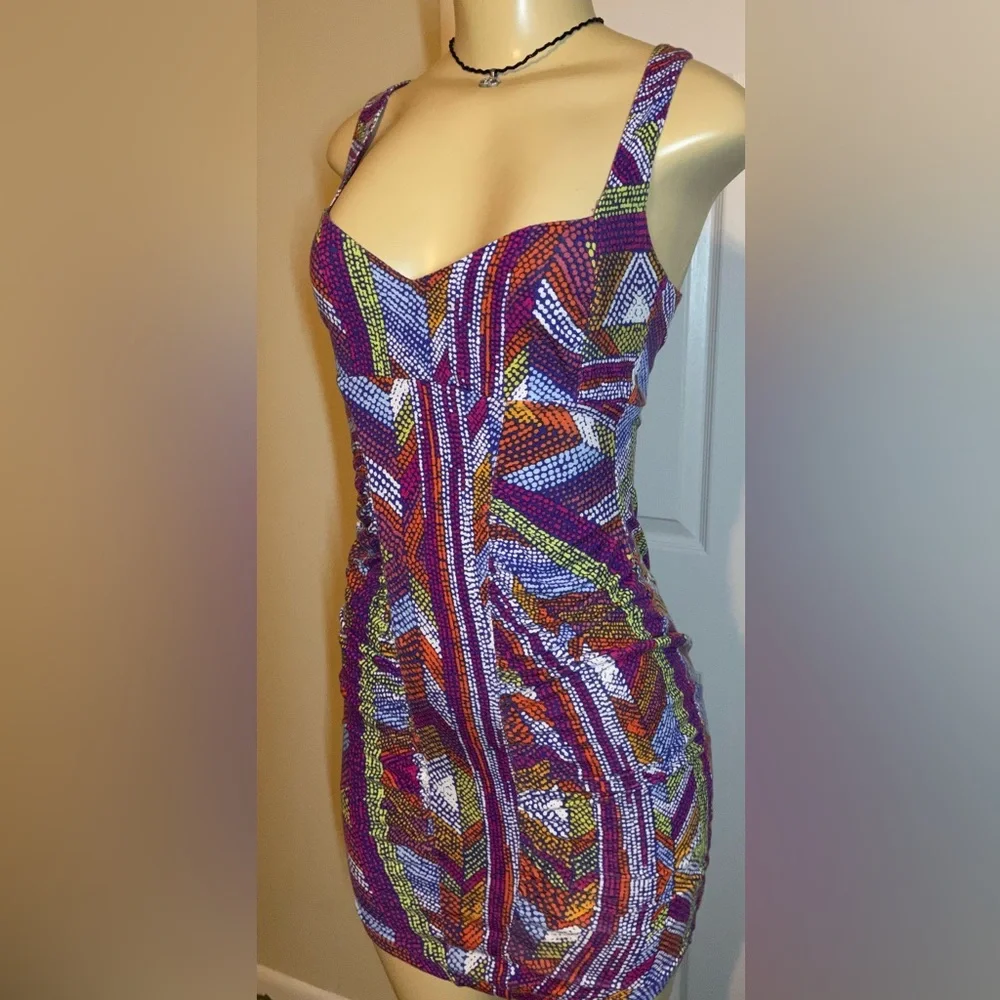 Dolce Vita Multicolored tight dress - Picture 4 of 6